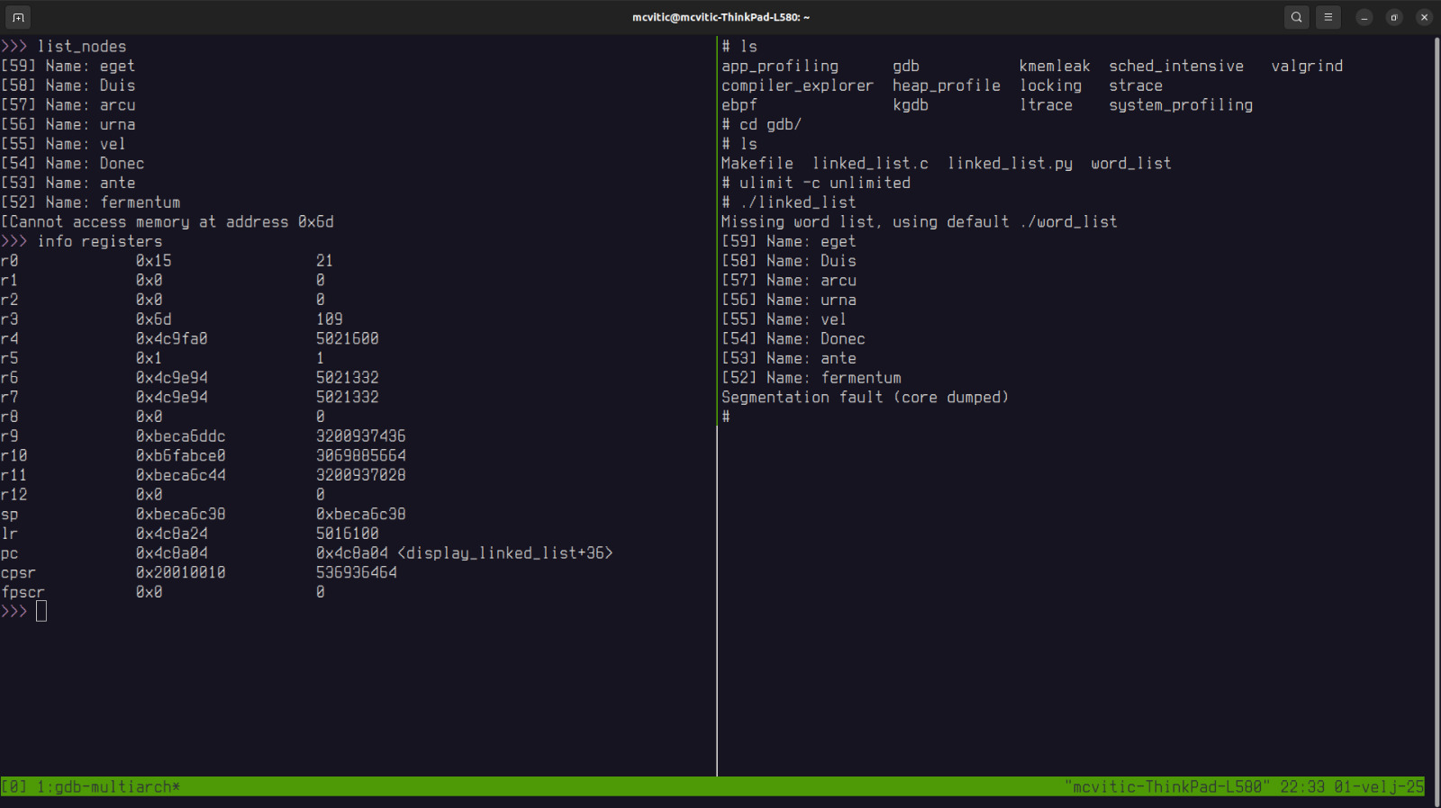 info registers